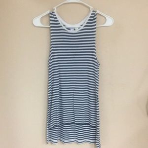 Navy and white stripped tank top